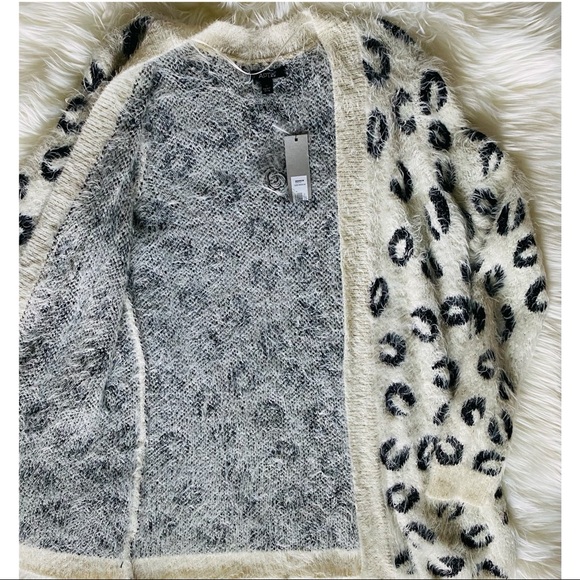 APT. 9 Cheetah Print Fuzzy Cardigan - Picture 2 of 7